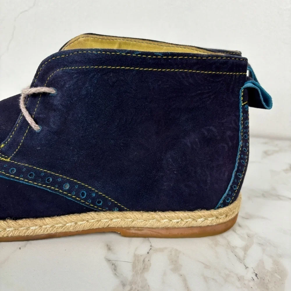 Robert Graham Men's Navy Blur Kamiko Chukka Boot Sz 12 - Picture 5 of 12